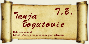 Tanja Bogutović vizit kartica